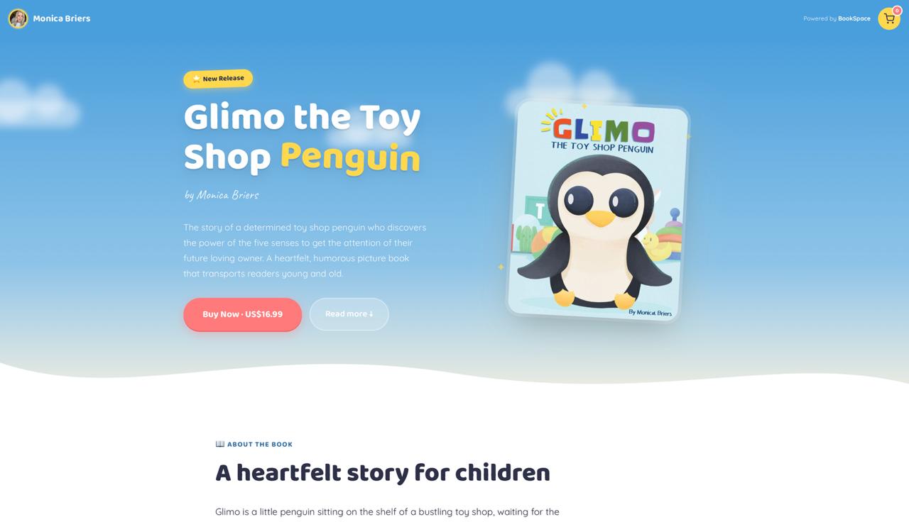Monica Briers' Books.by storefront - storybook theme